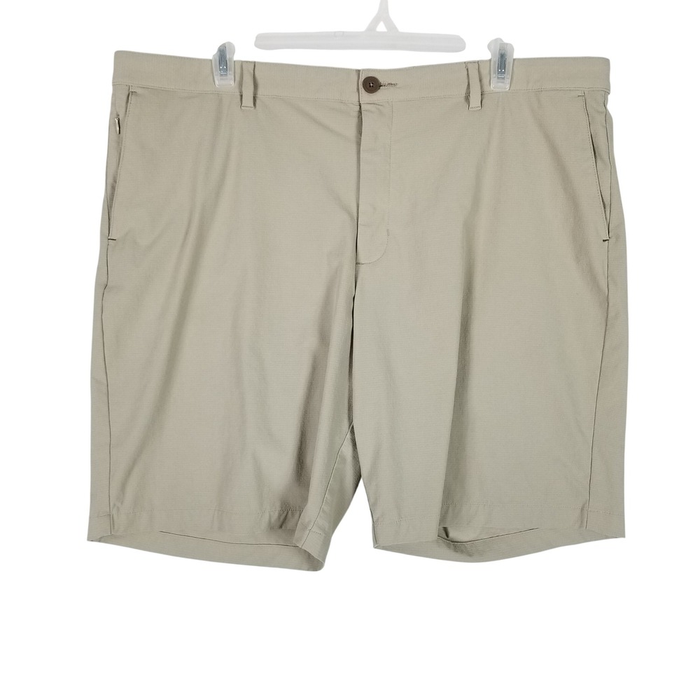 Tommy Bahama Performance Shorts Men 44 Khaki Stretch Tech Golf Casual